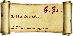 Galla Zsanett névjegykártya